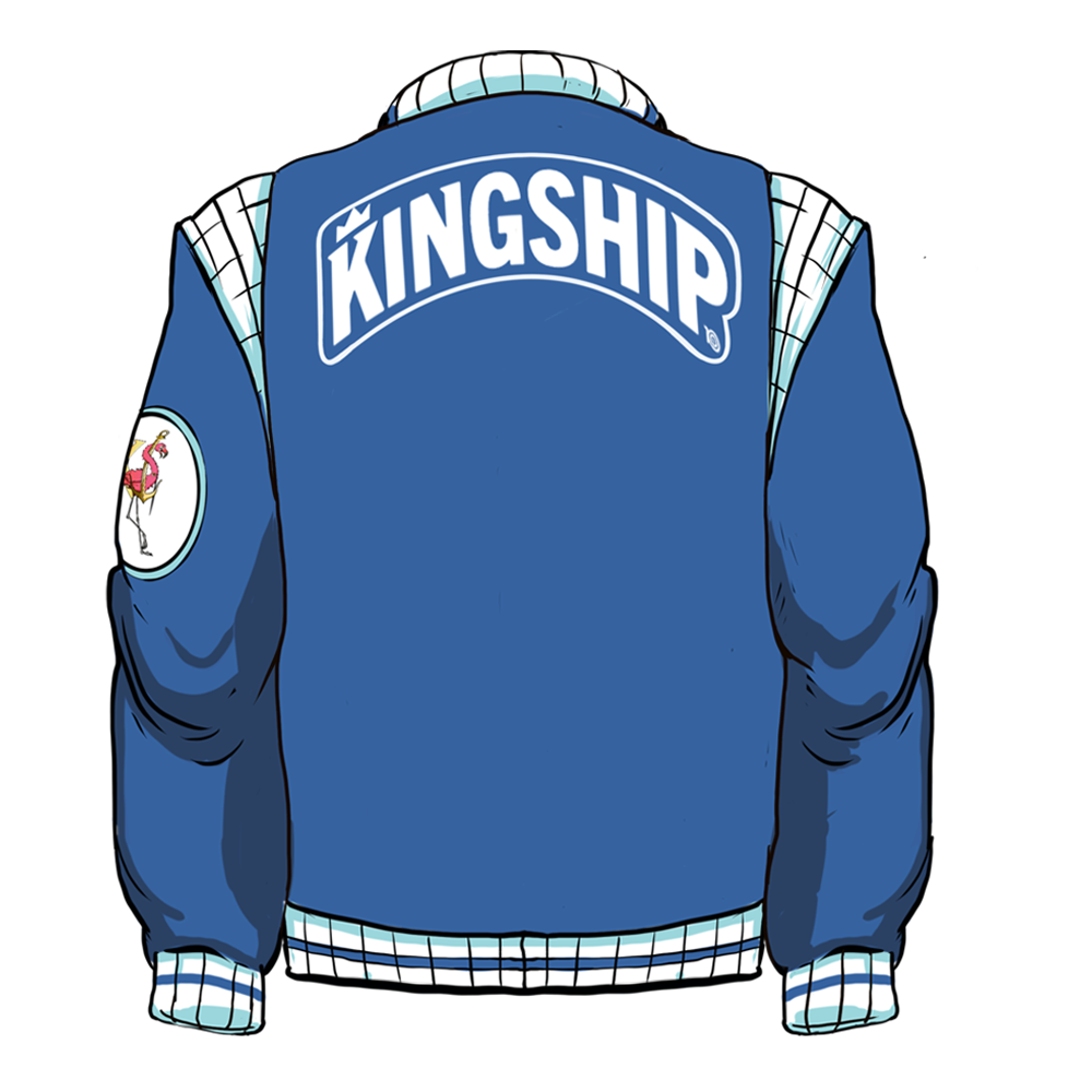 KINGSHIP Sexy Varsity Jacket - Blue Back