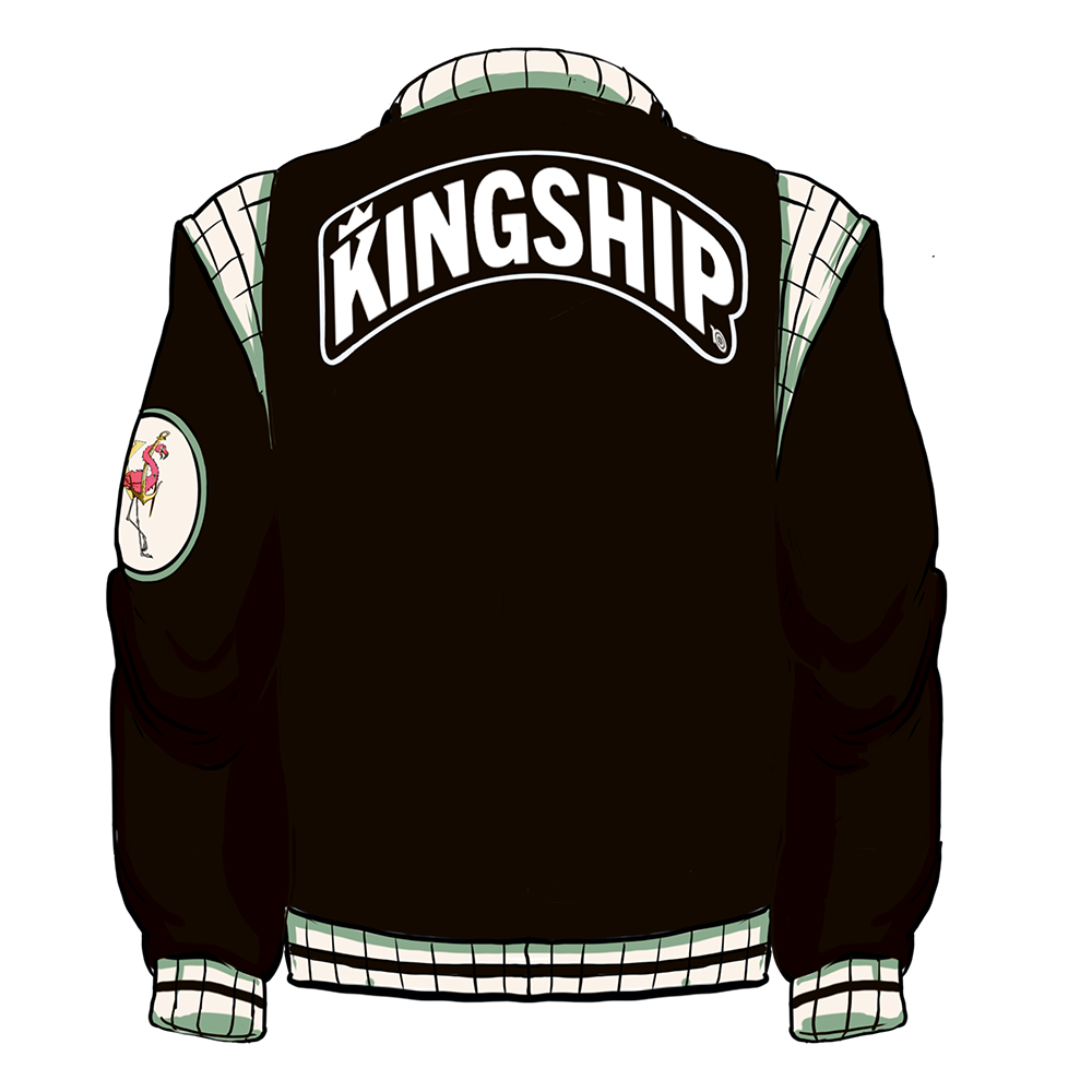 KINGSHIP Sexy Varsity Jacket - Black Back